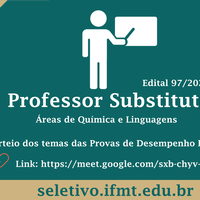 Professor substituto — Edital Nº 97/2023 - Sorteio dos temas das provas de desempenho didático
