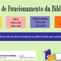 Confira os horários de atendimento da Biblioteca do IFMT Campus Campo Novo do Parecis