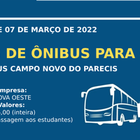 Serviço de transporte público atenderá alunos e servidores do IFMT a partir de segunda-feira, 07 de março