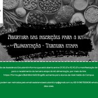 3ª ETAPA: Manifestação de interesse para receber o kit de alimentos – Inscrições abertas