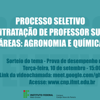 Professor substituto — Edital Nº 122/2024 - Sorteio do tema das provas de desempenho didático